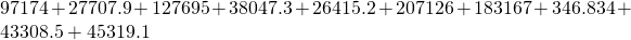 97174+27707.9+127695+38047.3+26415.2+207126+183167+346.834+43308.5+45319.1